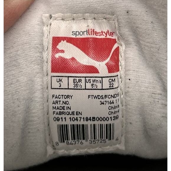 Puma Shoes Womens Size 5.5 Gray Black White Low Top Casual Athletic Sneakers - Picture 8 of 9